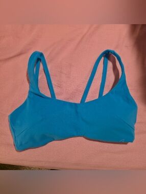 Alphalete Lina Bra In Cerulean- Size M